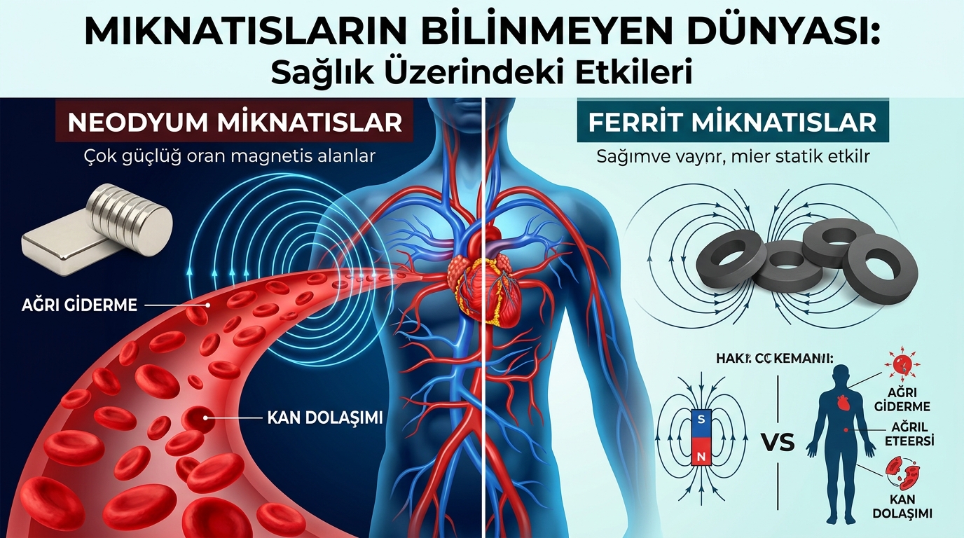 Mıknatısların Bilinmeyen Dünyası: Ferrit ve Neodyum Mıknatısların Sağlık Üzerindeki Etkileri