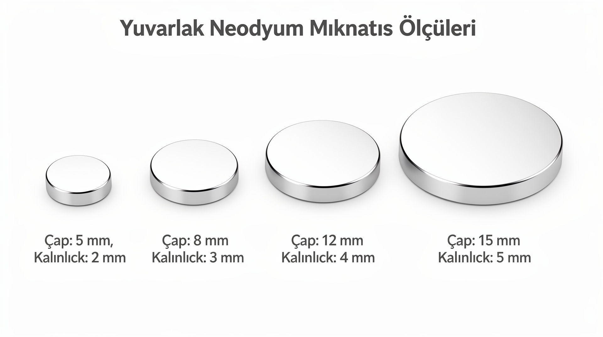 Yuvarlak Neodyum Mıknatıs Çeşitleri